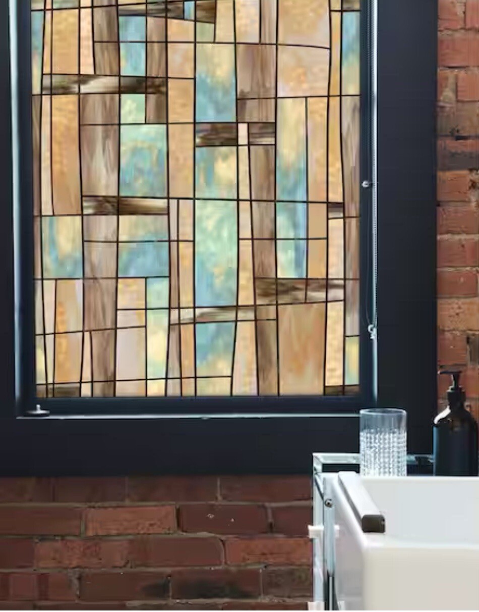 NEW Artscape Stained Glass Privacy Decorative Window Film (Pattern: City Lights)