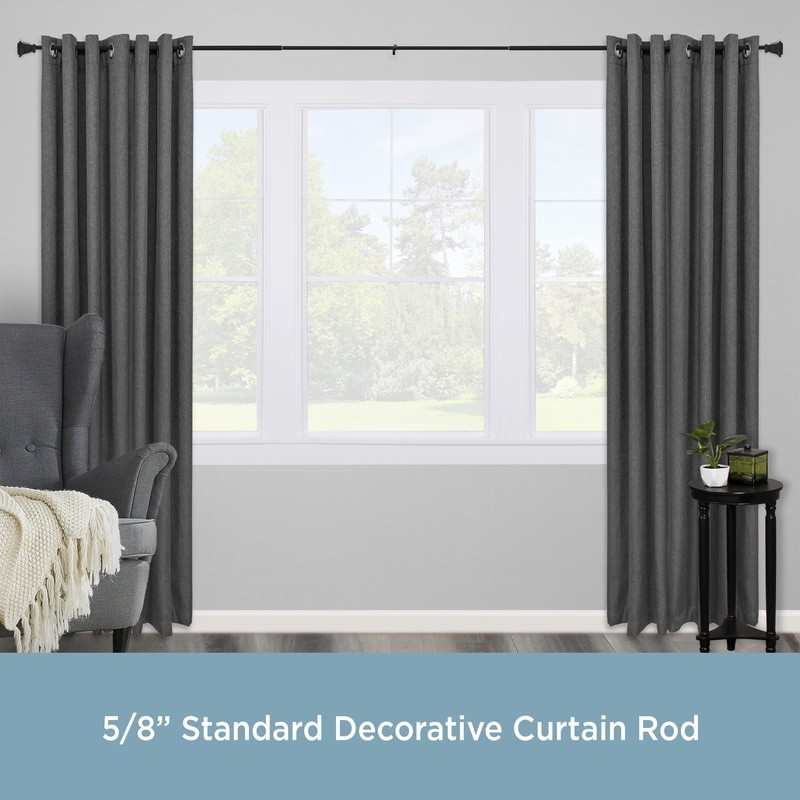 Adjustable Curtain Rod Set Light Medium Weight Curtains Drapery Hardware New