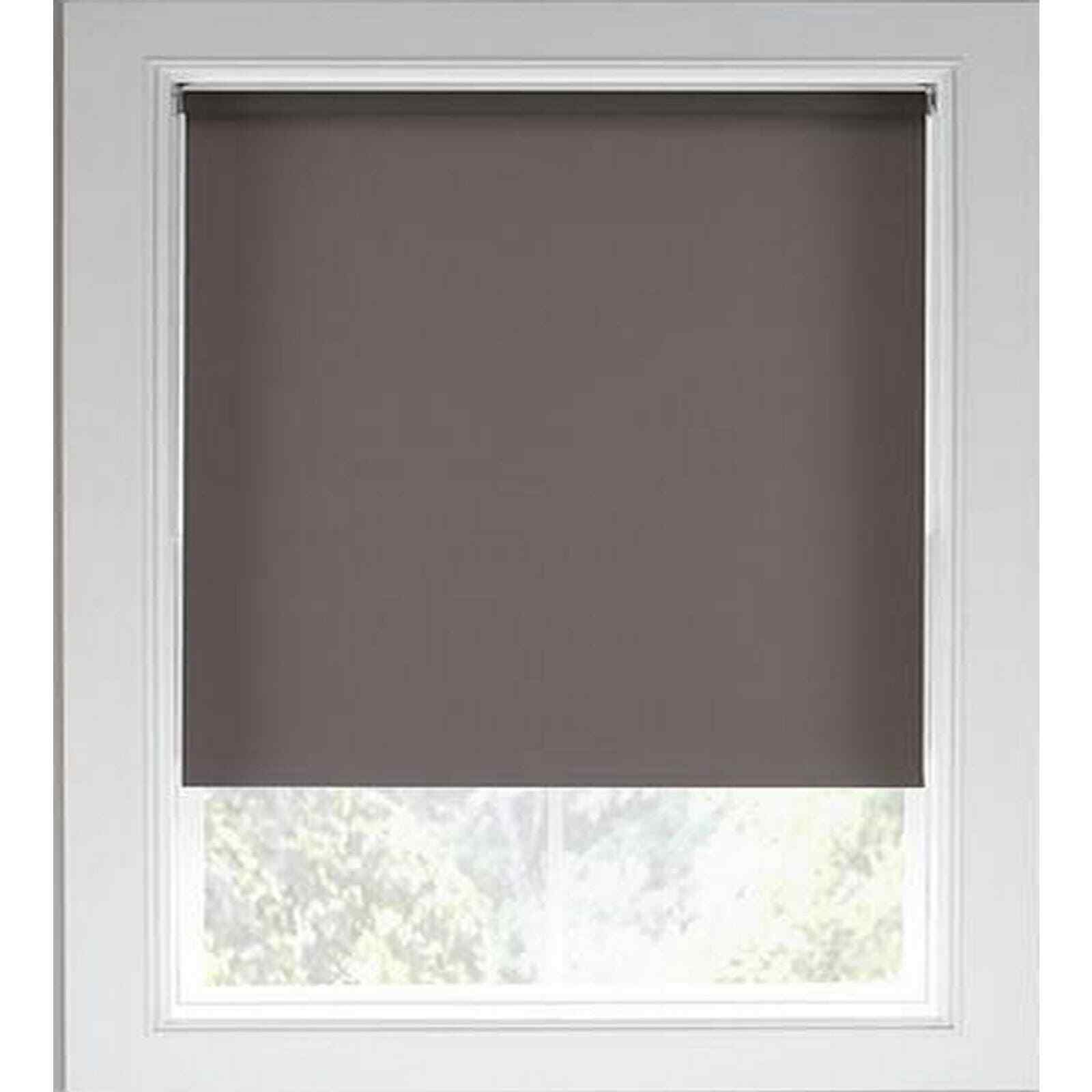 Cordless Blackout Gray Fabric Roller Shade 55.25 in. W x 72 in. L