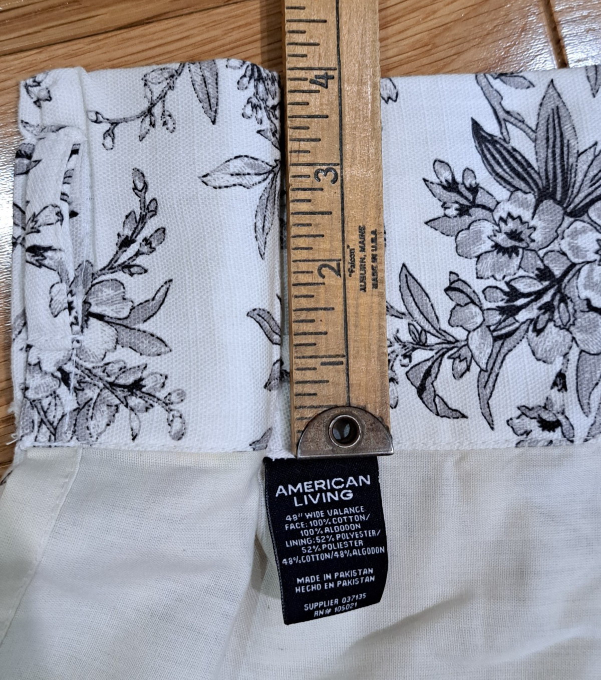 American Living by Ralph Lauren Valance Curtain Floral/Check Cottage Shabby
