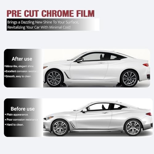 Side Window Trim Chrome Delete fit for 2017 2018 2019 2020 2021 Infiniti Q60