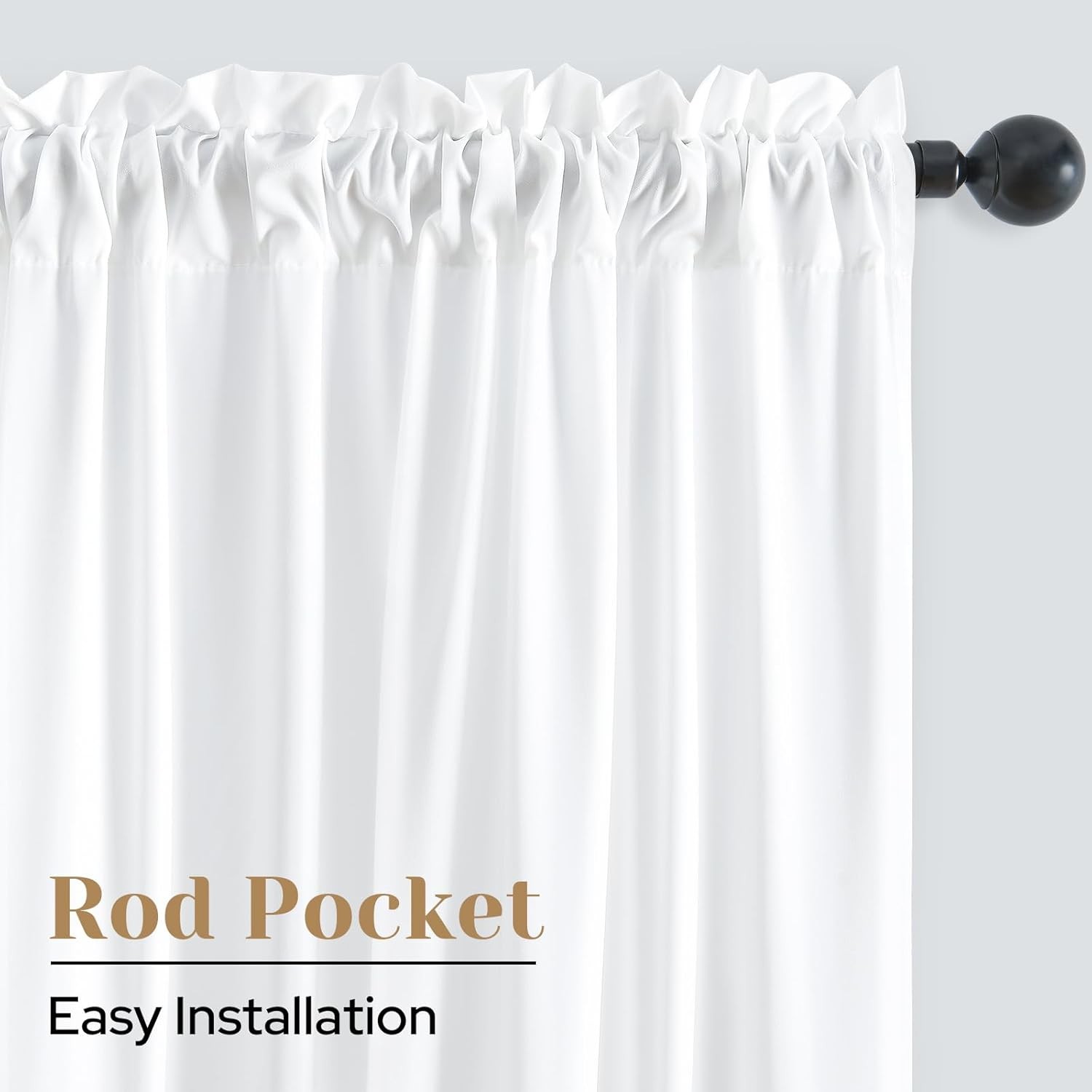 Non-See-Through White Sheer Kitchen Curtains 30 X 24 Inches Long 2 Panels Short