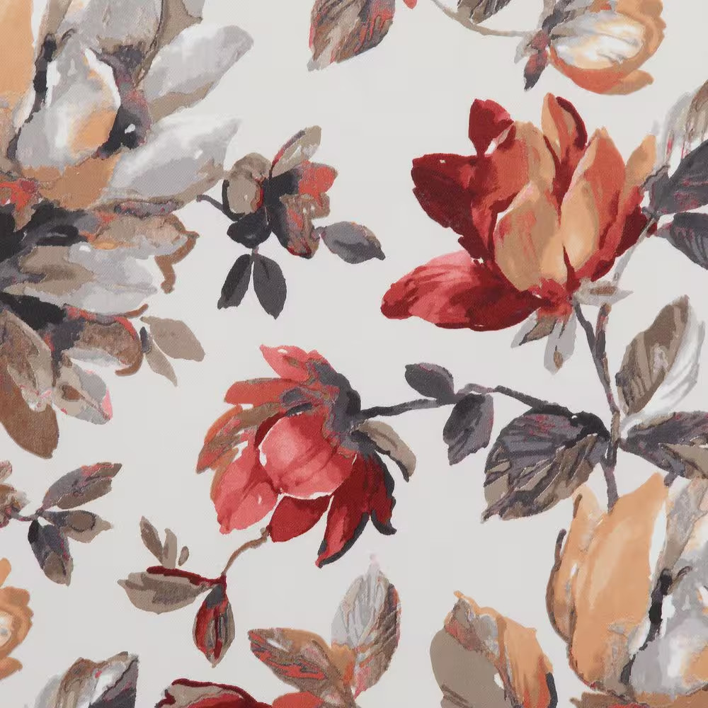 Irma Vintage Floral Stone 63 In. L X 40 In. W Blackout Grommet Curtain Panel