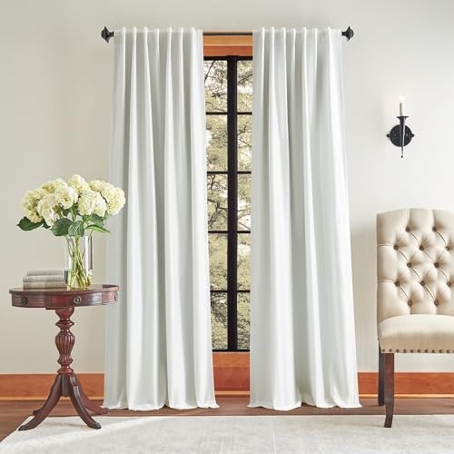 Spellbound Blackout Lining Rod Pocket/Back Tab 50″W x 95″L (Pack of 2) White