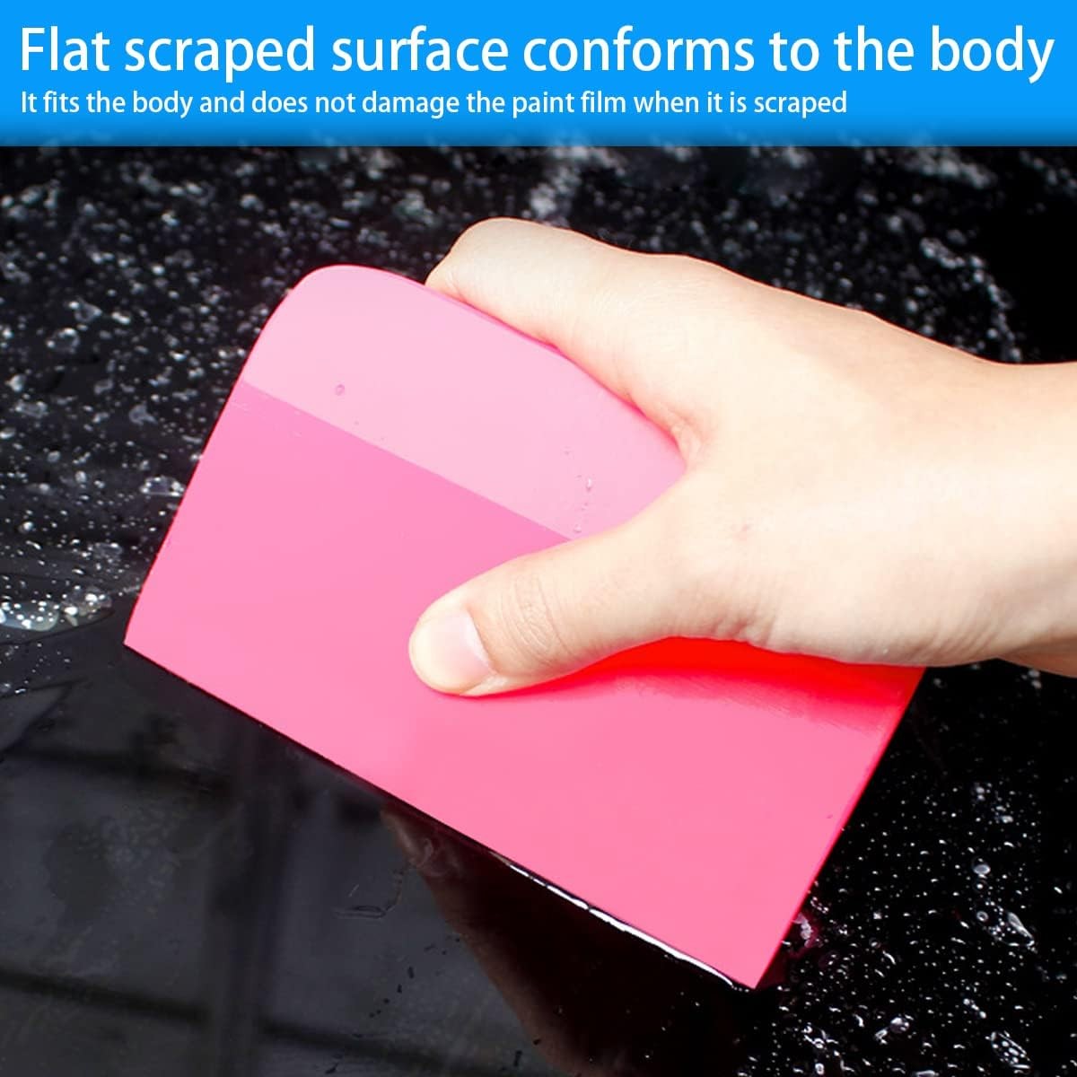 zipelo 3PCS Car TPU Rubber Squeegee, Car Vinyl Wrap Tool Kit, Auto Vinyl Wraps A