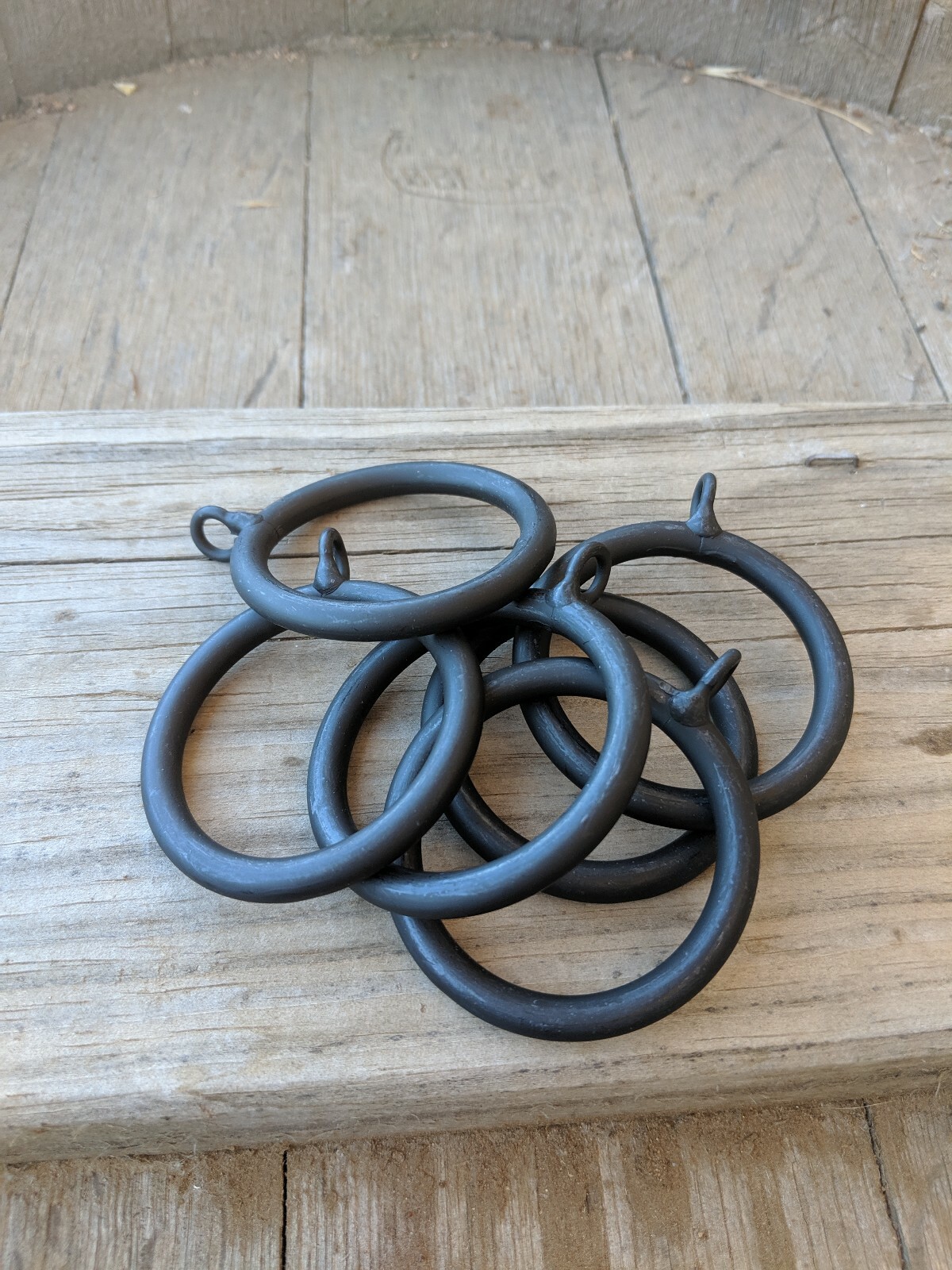 Handmade Iron Drapery / Curtain rod rings eyelets, 1-1/2” ID Pack of 6