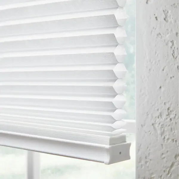 CUSTOM CUT Home Decorators Light Filtering Polyester Cell Shade – Whisper White