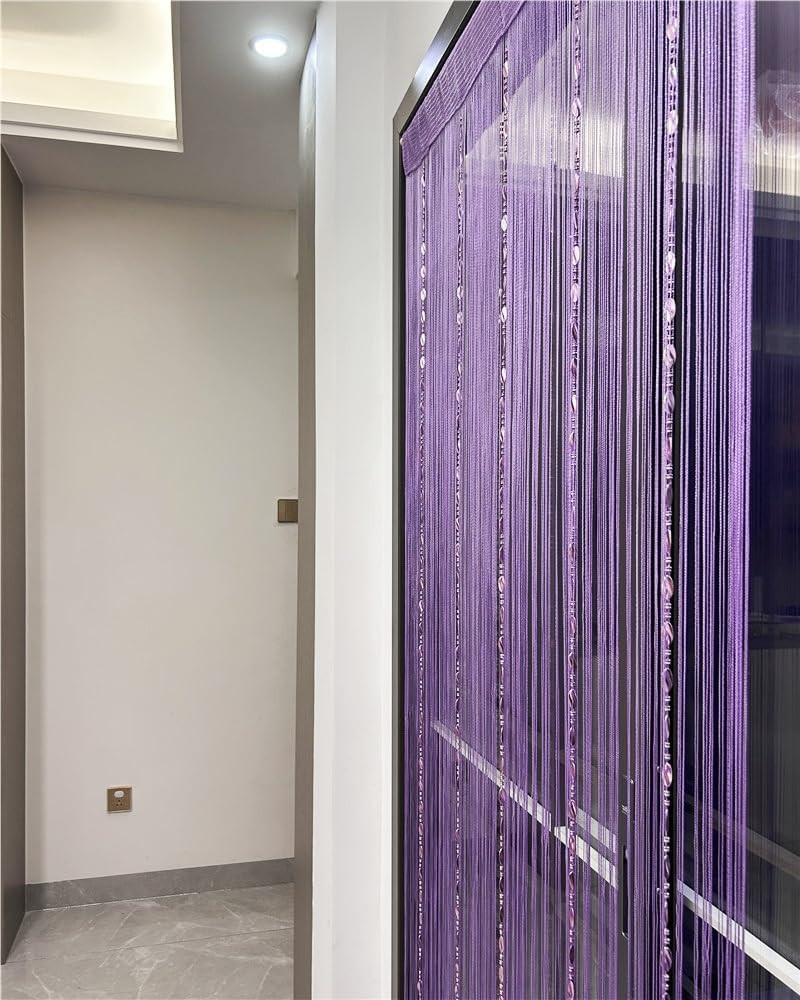 100cmX200cm Decorative Door String Curtain Beads Wall Panel Fringe Window Room D