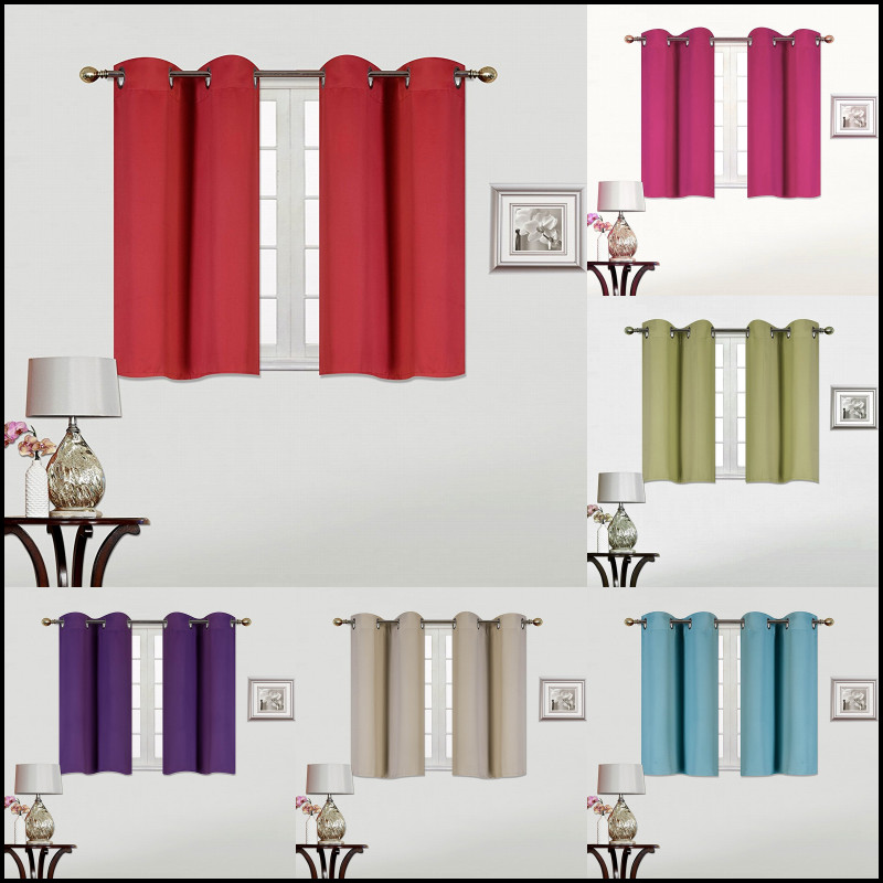 1 PANEL SOLID THERMAL 100% BLACKOUT GROMMET WINDOW CURTAIN DRAPE 54 K54