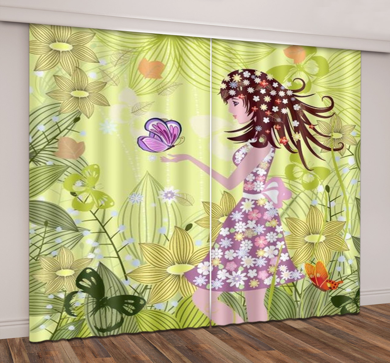 Abstract Style 3D Curtain Blockout Drapes Fabric Photo Printing Window Decor