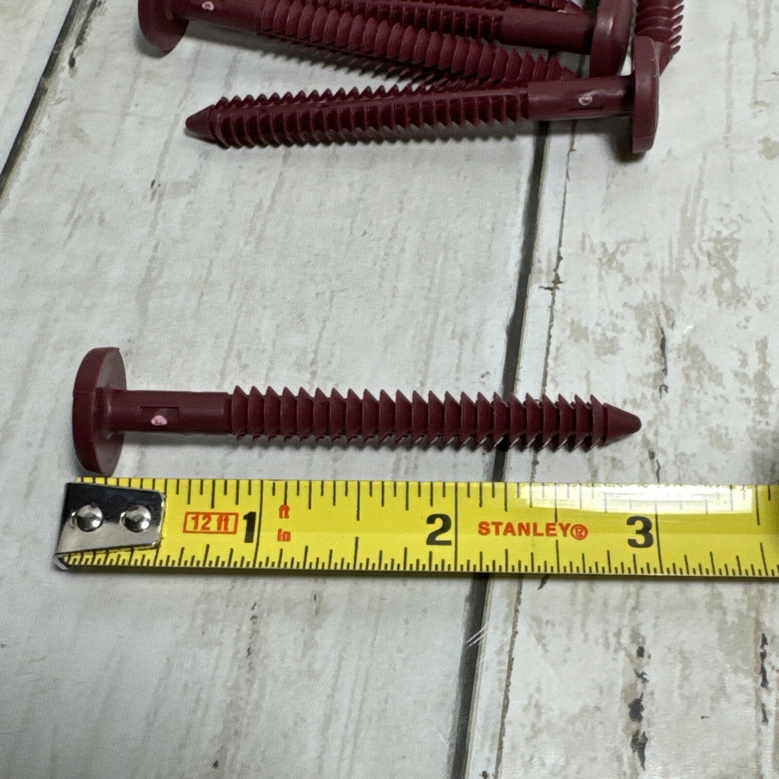 Window Shutters Panel Spikes Lock 12 Pegs Burgundy Peg Loks 3″ Fasteners