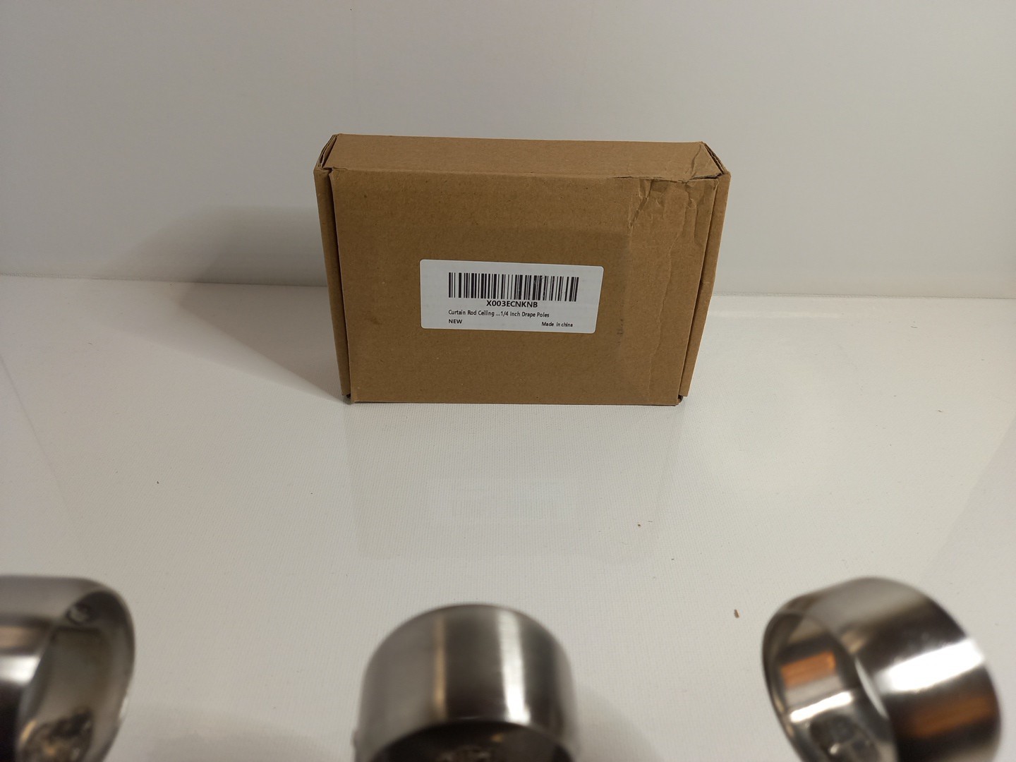 Ceiling Curtain Rod Brackets – 4 Pack Hooks Hangers 1 1/4-Inch Drape Poles