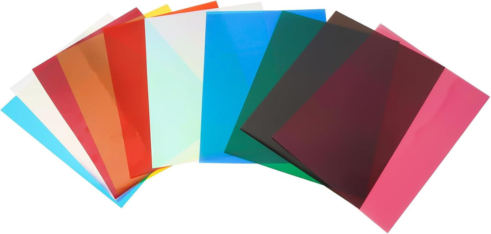 10Colors Bundle Pack Colorful Transparent Window Film Self Adhesive Glass Film G