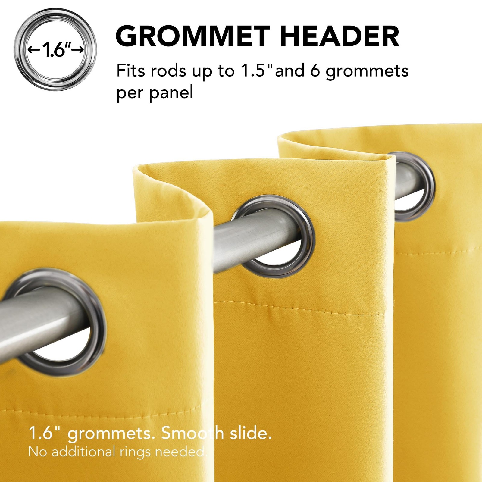 Blackout Curtains For Bedroom“set Of 2 42w X 72l Inch Thermal Insulated Noise
