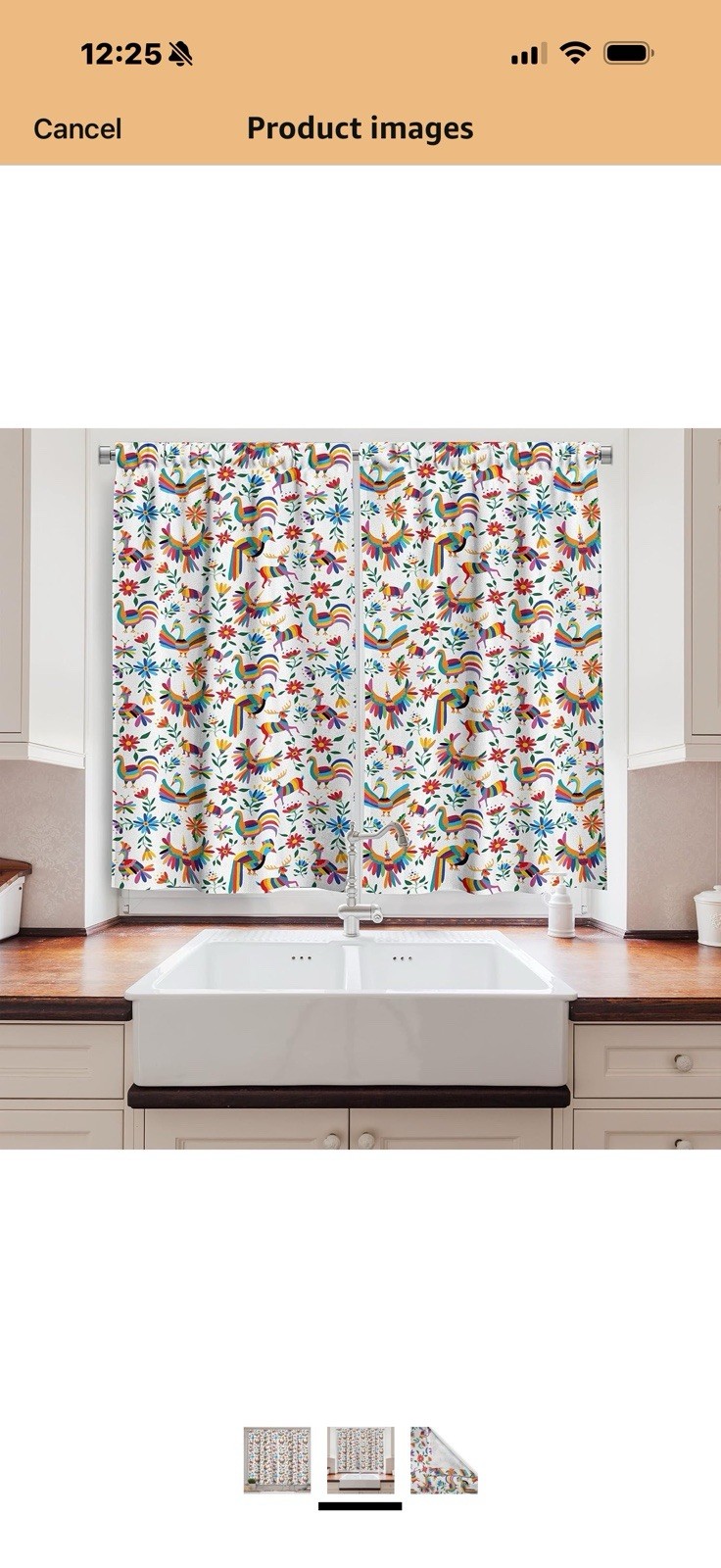 Ambesonne Mexican Curtains 4 Panels Each Measure 28×63