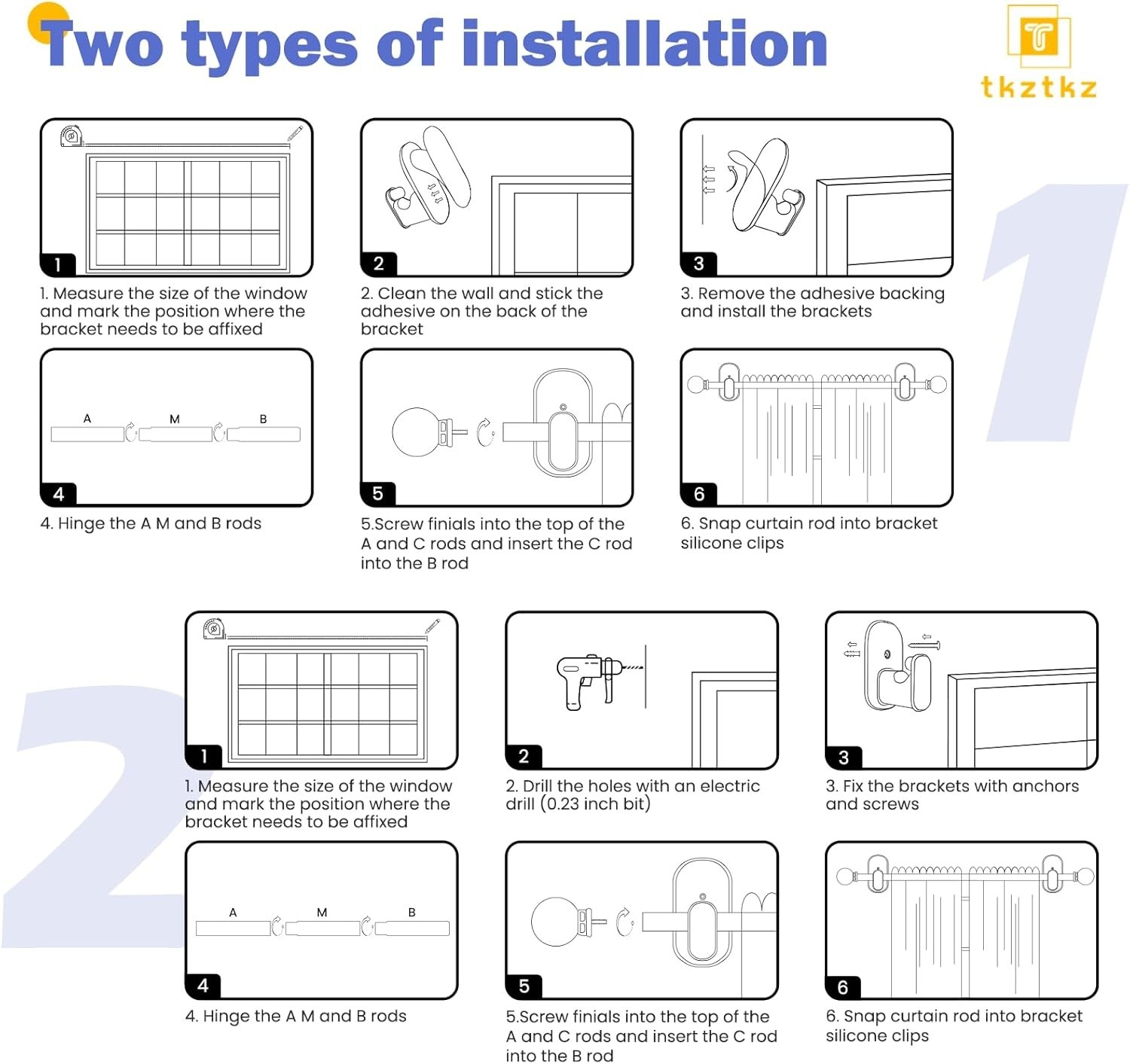 Curtain Rods No Drilling for Windows 18 to 45 Inch:No Drill Small Black Curta…