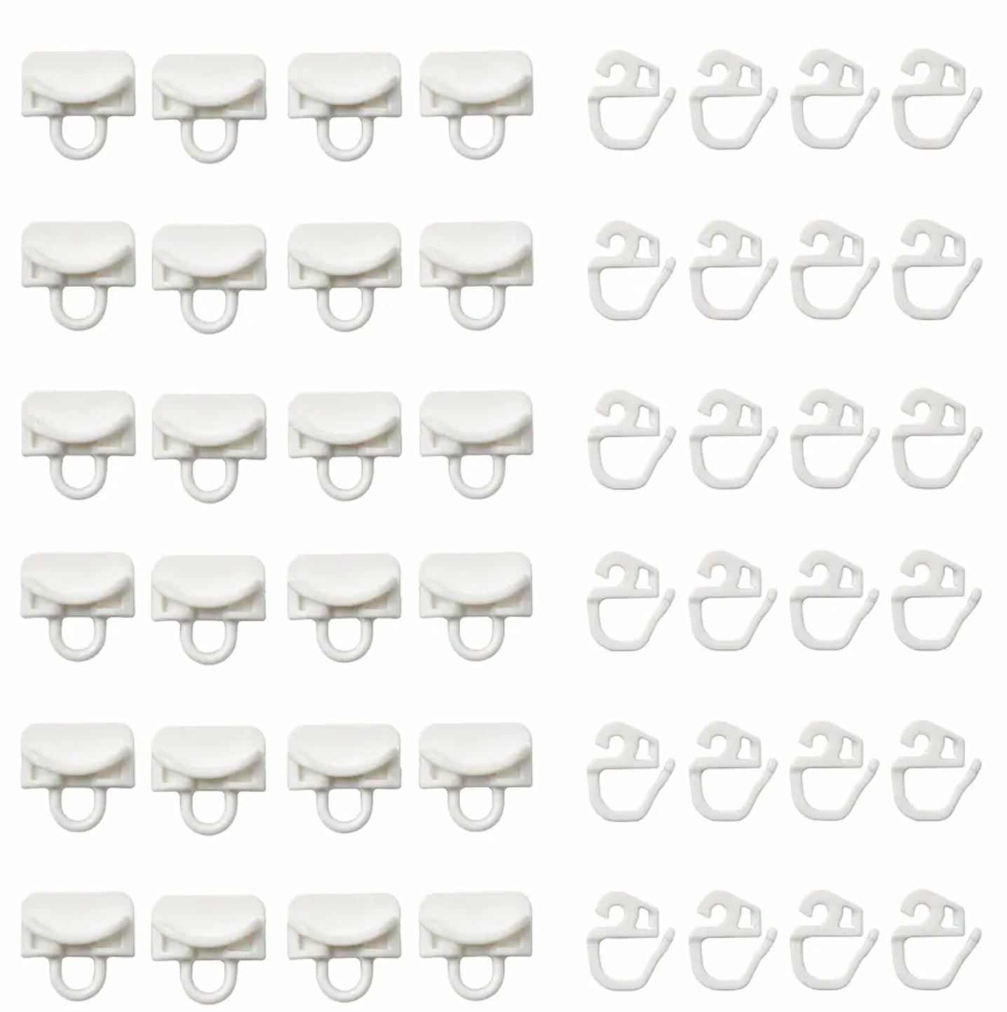 IKEA VIDGA Glider Curtain sliding Gliders and hooks 24 X Pack White 204.830.02