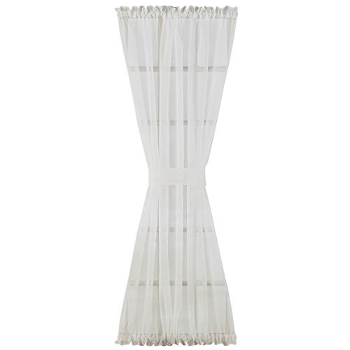Sheer Voile Door Panel, 60″ x 72″ 60″W x 72″L (Pack of 1) Beige Elegance
