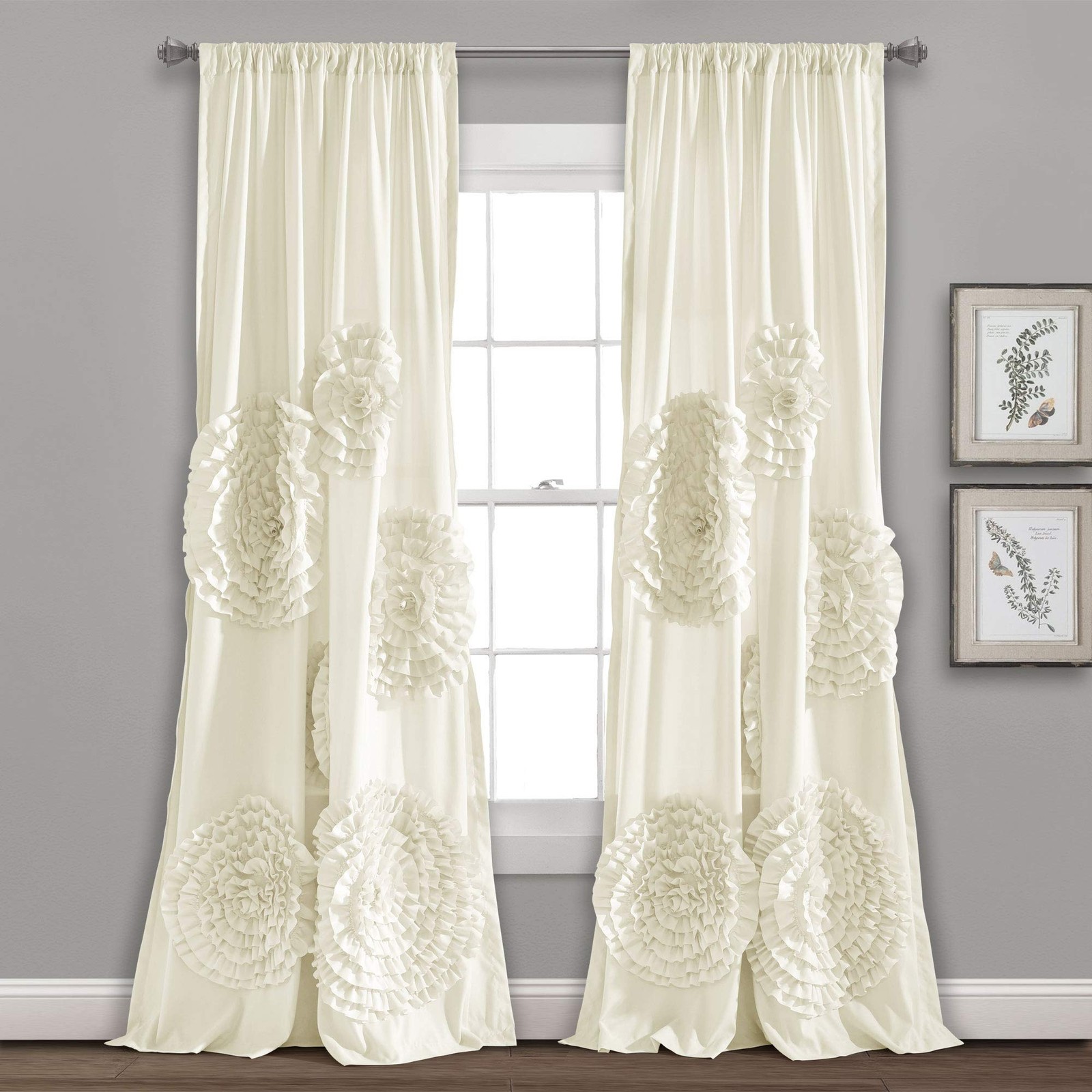 Serena Window Curtain, 213 x 137 cm, Ivory, Ivory, 0