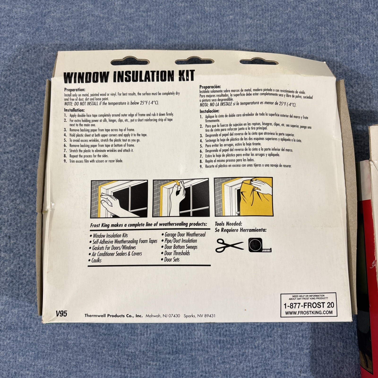 2 PACK Frost King Window Insulation Indoor Kits PATIO DOOR & EXTRA LARGE WINDOW