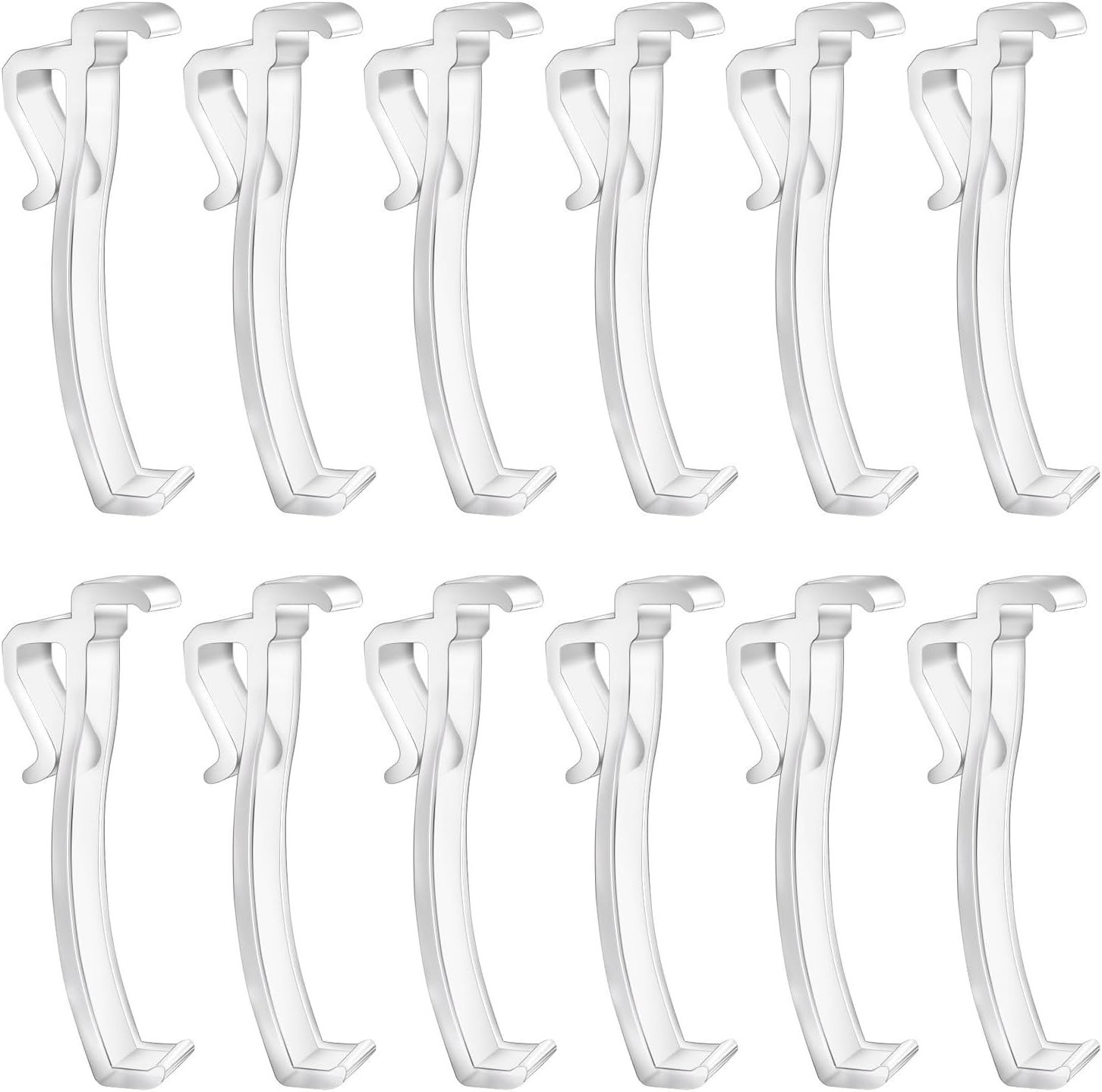 12 Clear Valance Clips for 2.45 Inch Blinds – Easy Snap Installation