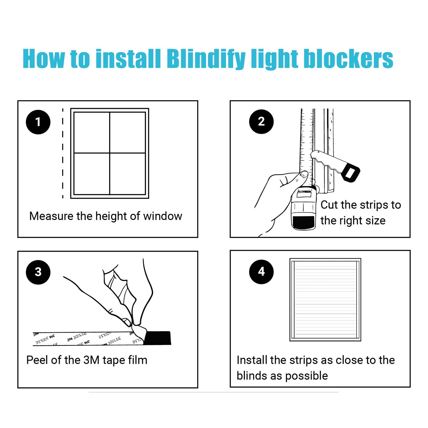 Light Blocking Strips, Light Blockers for Window Shades and Blinds, Block Lig…