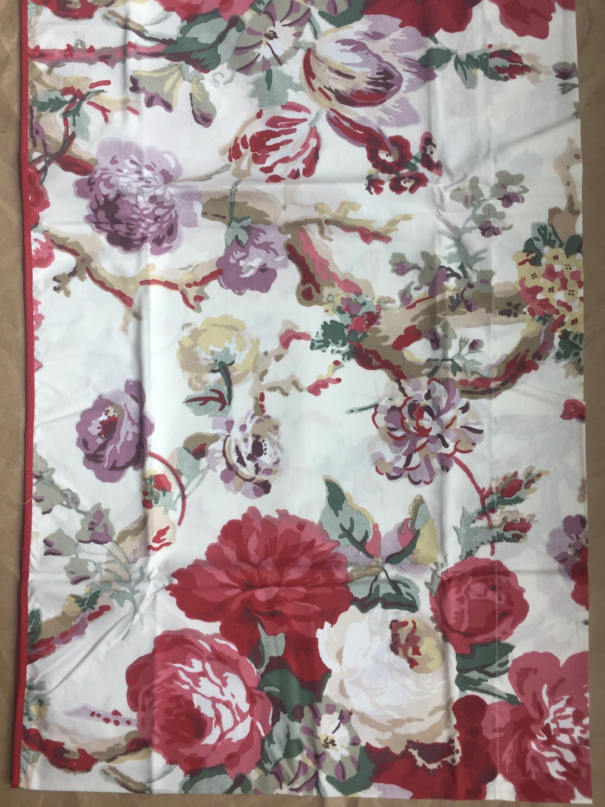 CHAPS Window VALANCE Size: 80 x 17″ New SHIP FREE Red Pink Floral SARAH Bedding