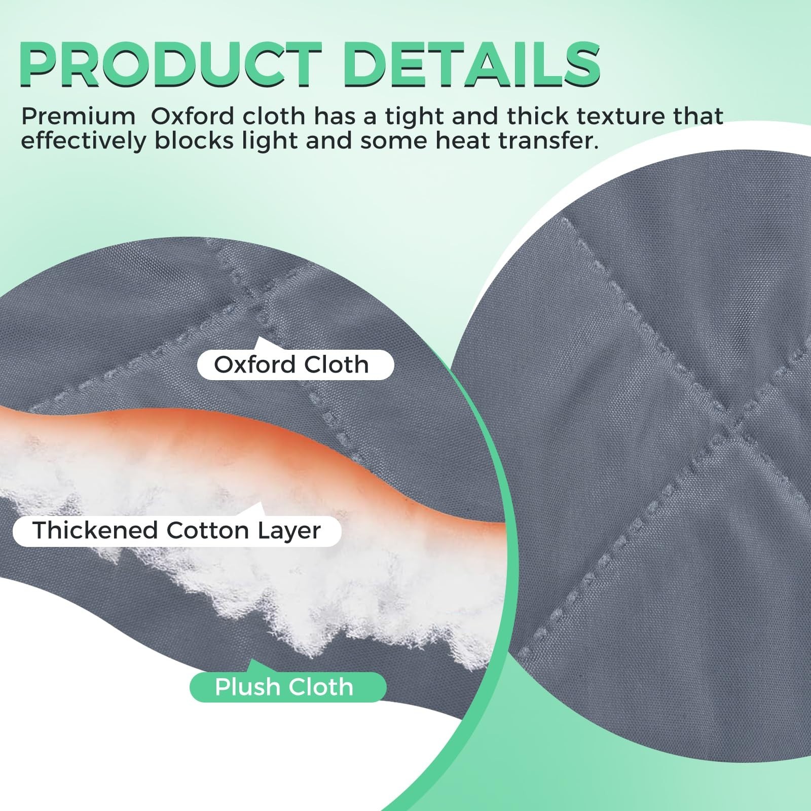 Winter Window Insulation Kit – Thick Cotton Thermal Cover 30″x56″, Heavy Duty, G