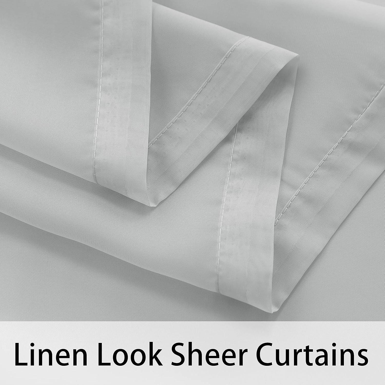 BONZER Waterproof Sheer Outdoor Curtains for Patio – 2 Panels Grommet Indoor Voi