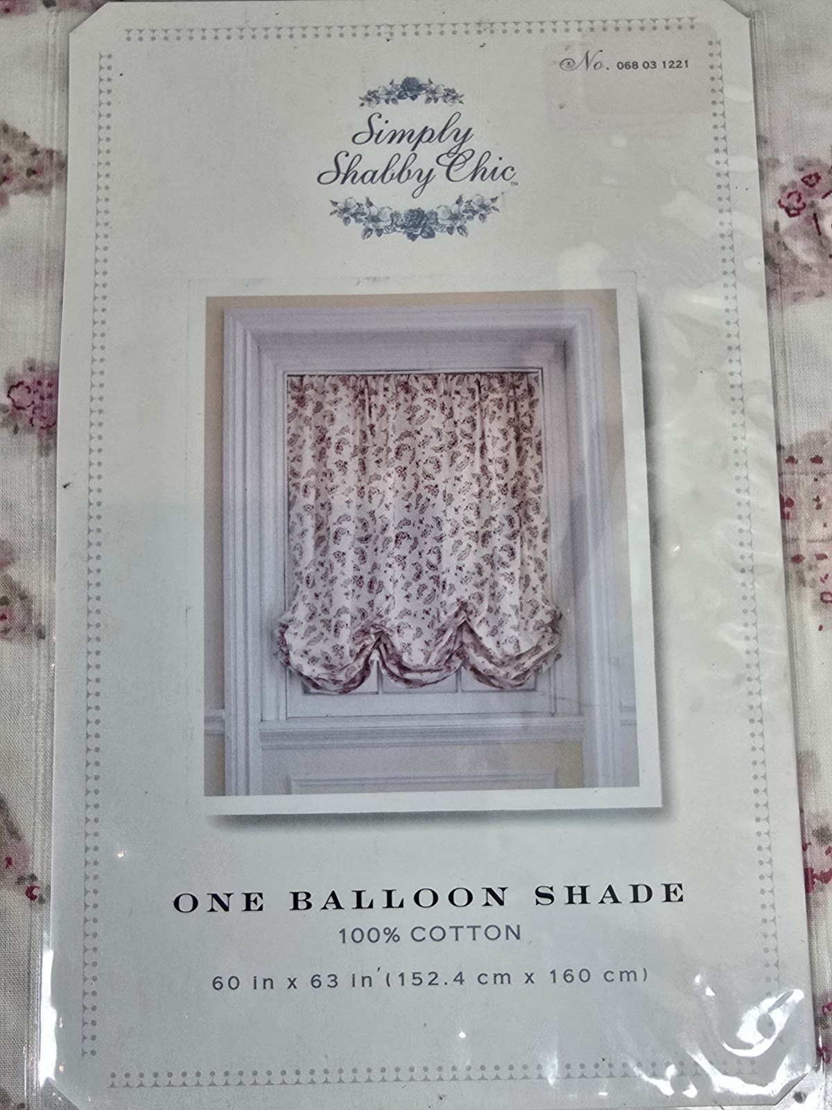 Simply Shabby Chic BALLOON SHADE Valance Curtain Pink Paisley Roses