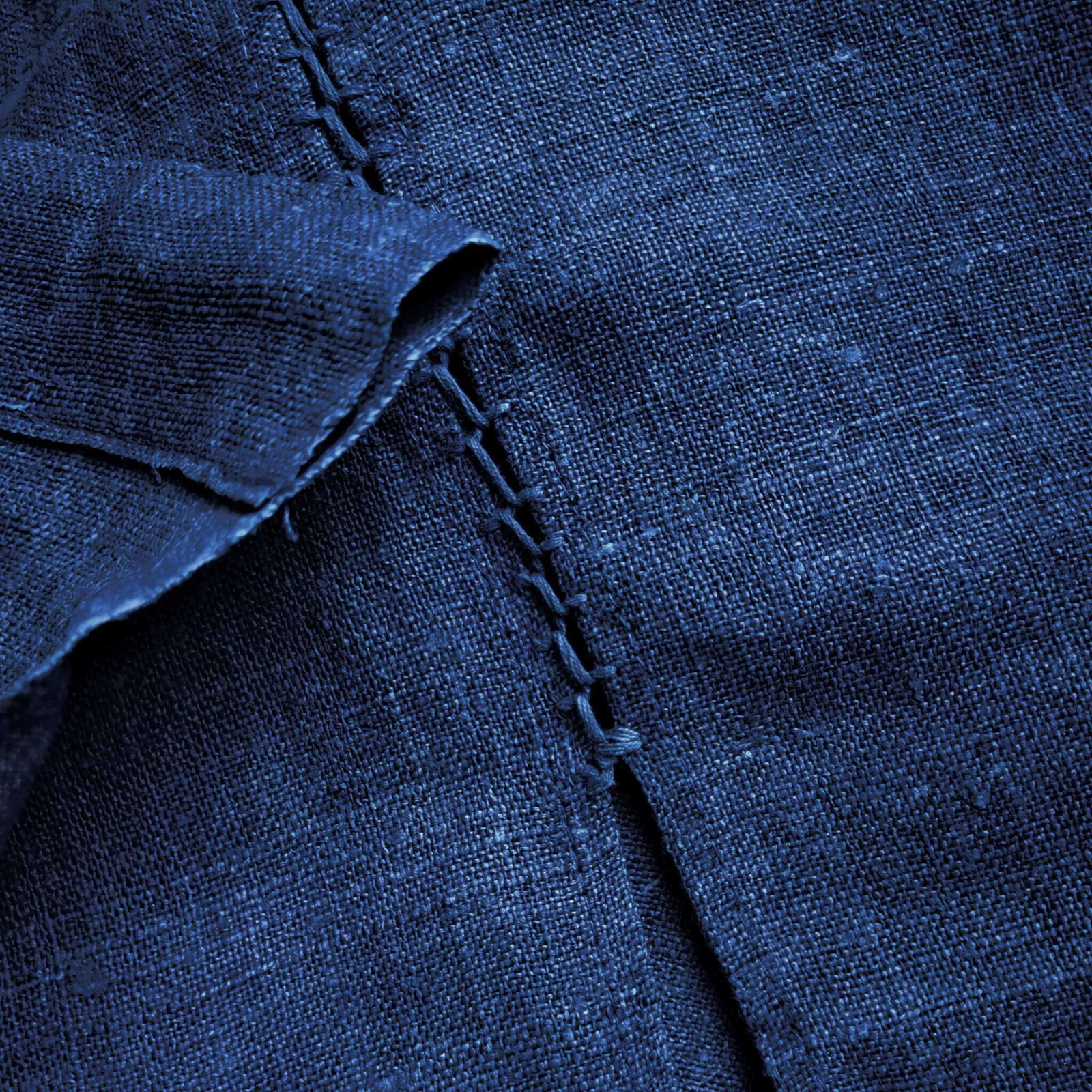 Plain Indigo Japanese Shibori Tie-Dye Hemp Ramie (あさ Asa) Noren Doorway Curtain