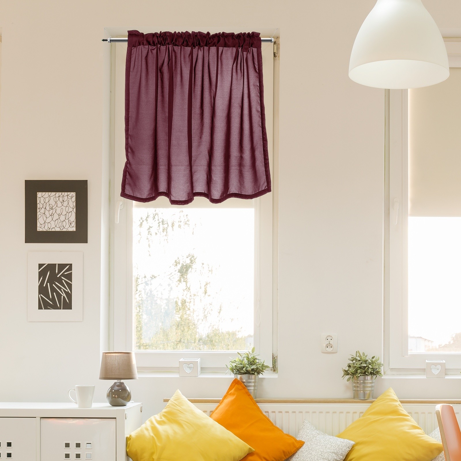 1 Panel Cabinet Curtain, Burgundy, 27.5″ W x 39″ l