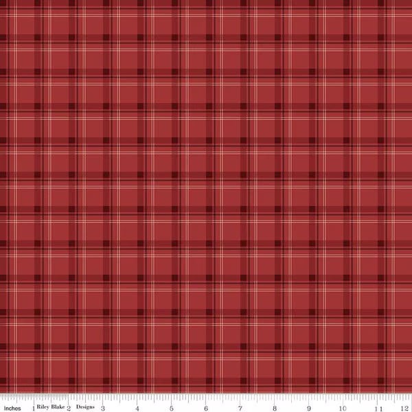 Curtain Valance – Woodsman Plaid Red Cotton