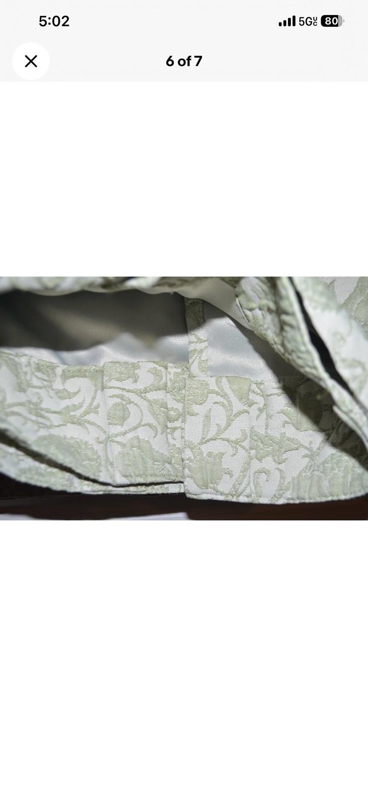 WILLIAM MORRIS Co Sage Green Floral Lodden Textured Curtains (2 x 37 x 96″)