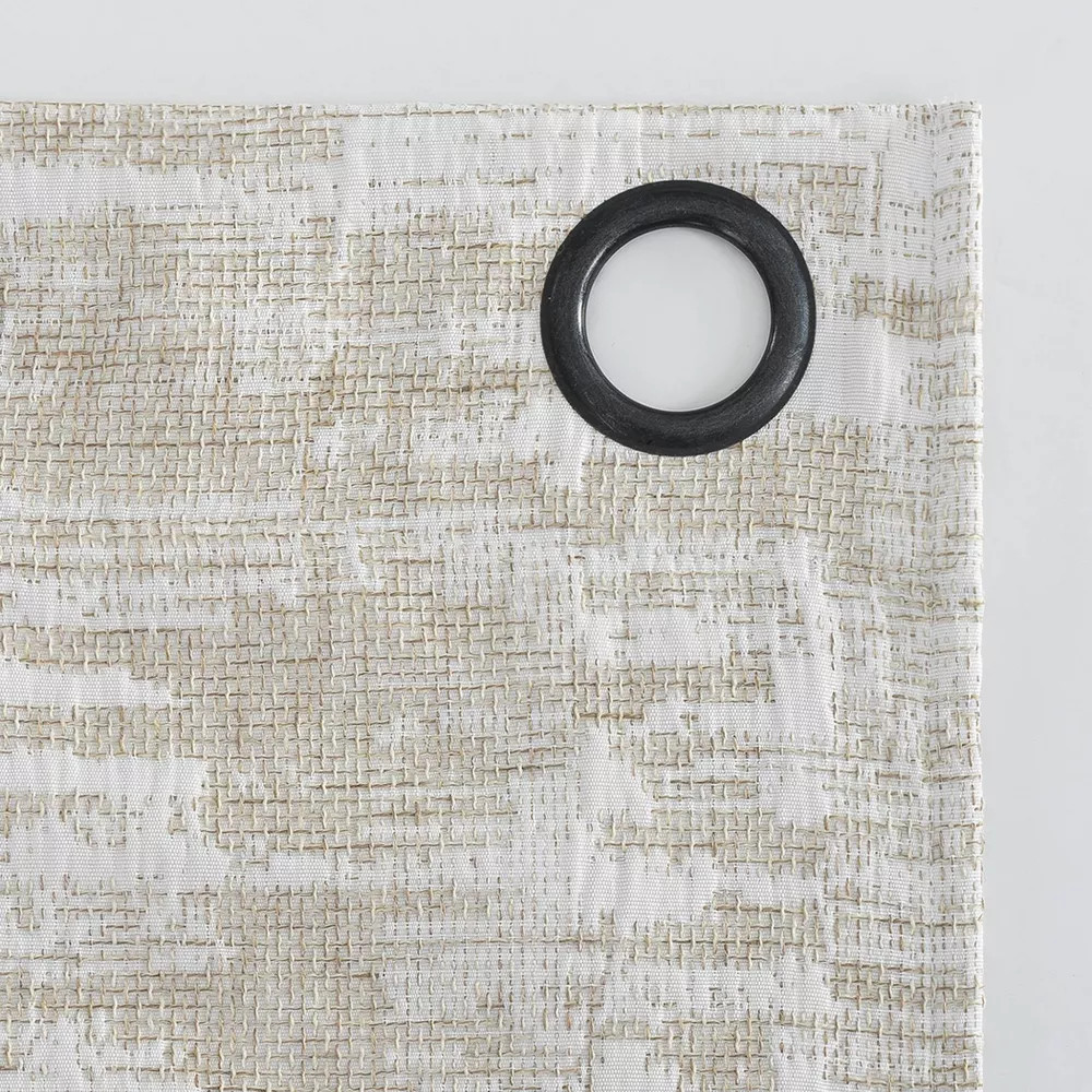 96″x40″ Parrish Distressed Grid Thermal Extreme 100% Blackout Grommet Curtain