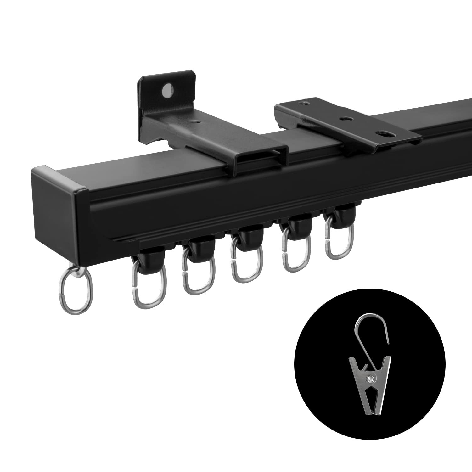 Ceiling Curtain Track Ceiling and Wall Mounted Heavy-Duty Curtains Rails Room…