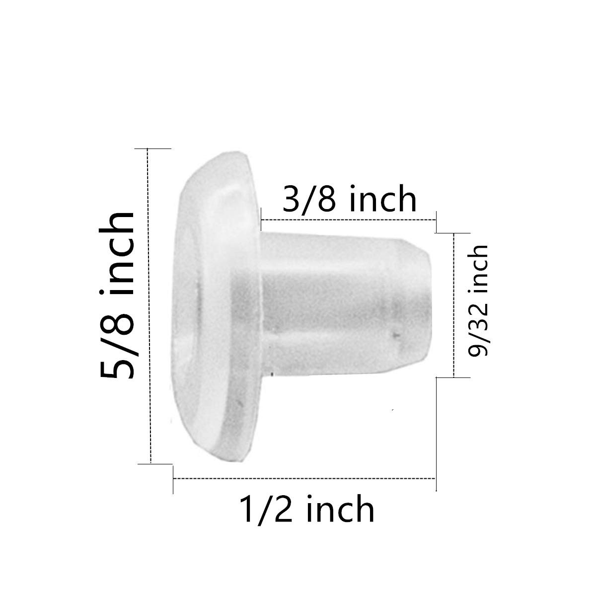 10pcs Horizontal Blinds Bottom Rail Ladder Cord Button Plug One Size, White