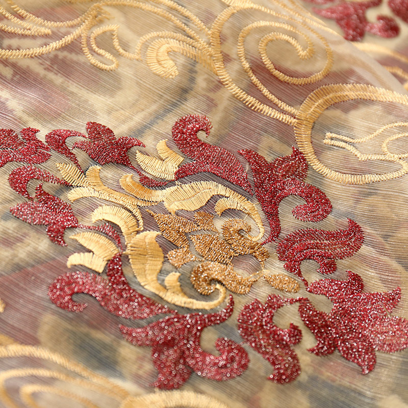 Luxury thick Italy velvet fabric solid cloth blackout curtain valance tulle E667
