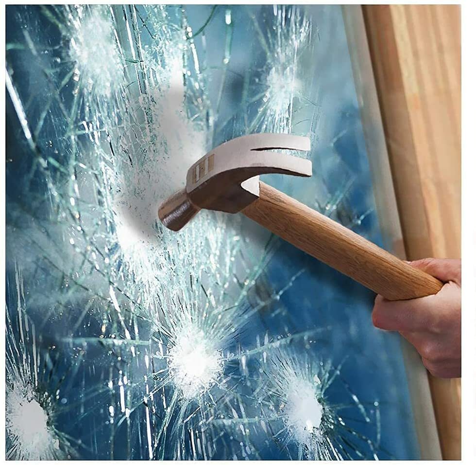 Clear Self Adhesive Window Security Film Sticker Table Glass Shatter Protection