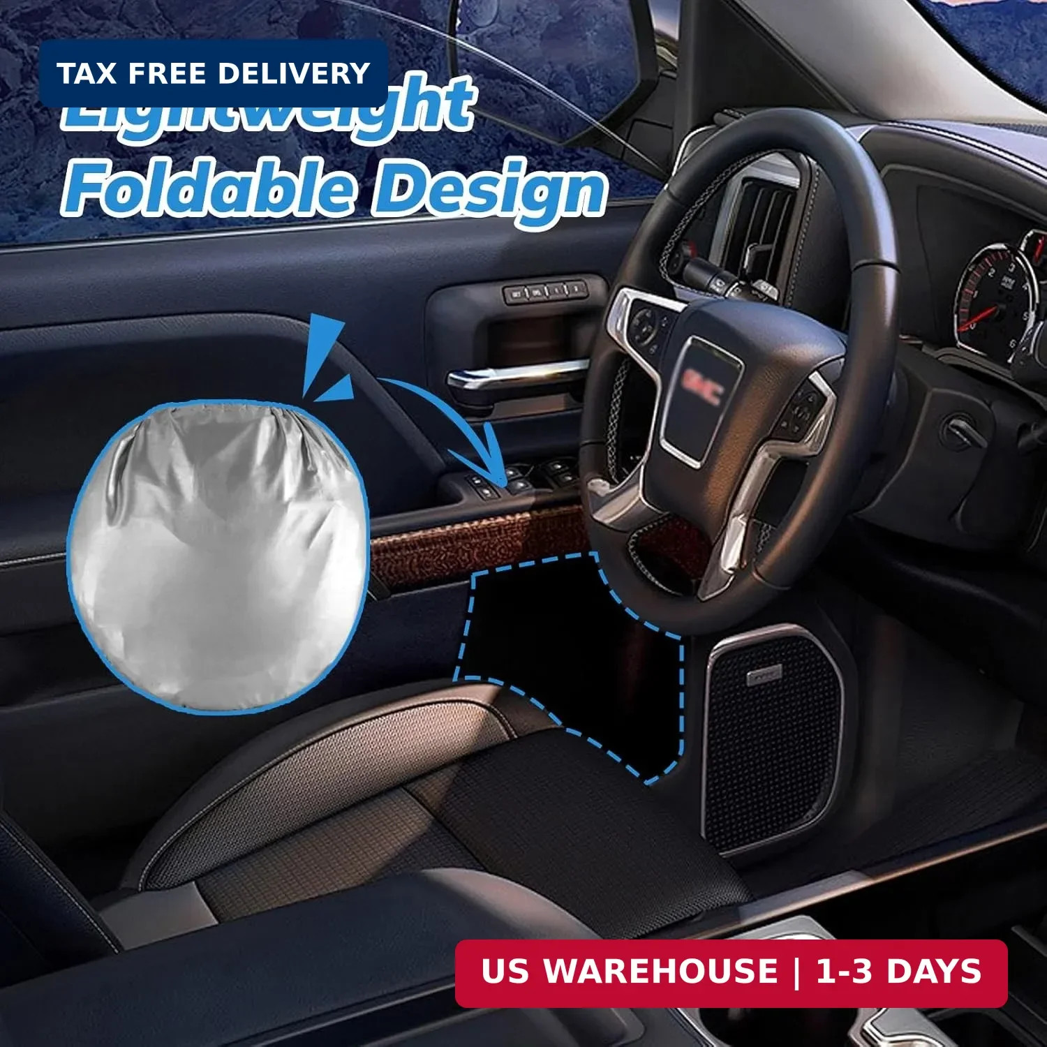 Windshield Sun Shade New American Eagle Flag USA Patriotic Design – Folding Car