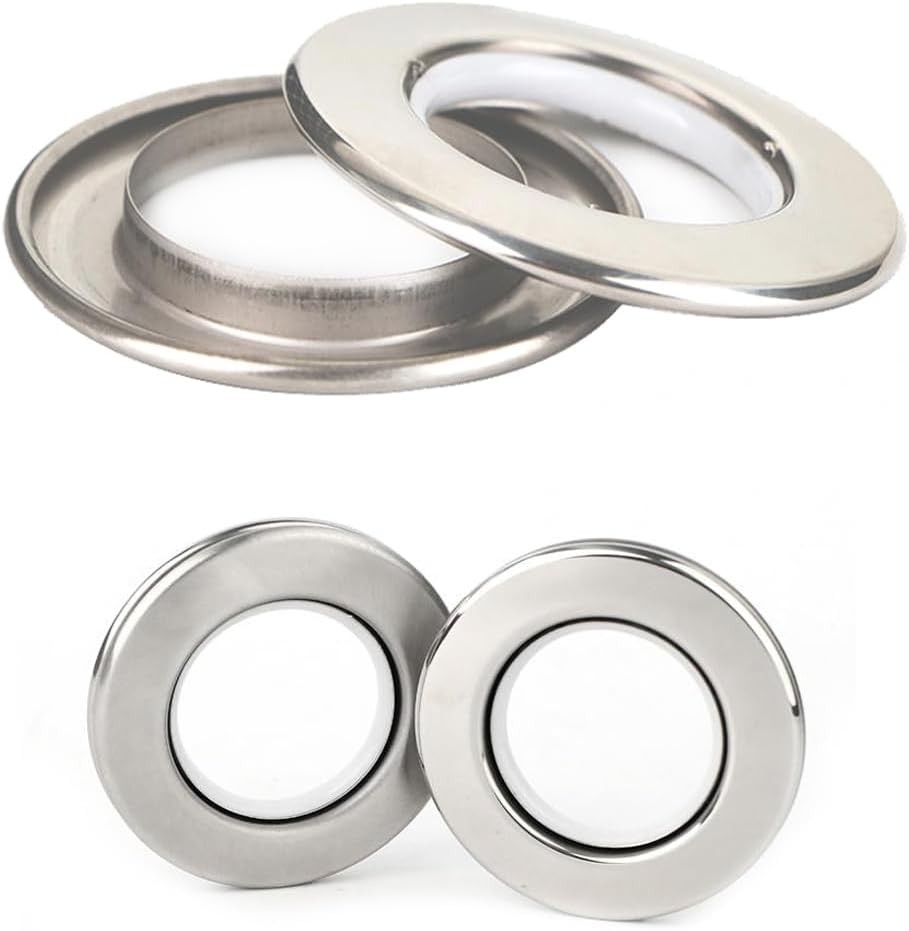 Stainless Steel Curtain Grommets Eyelet Rings Round Metal Rings Inner Diameter 1