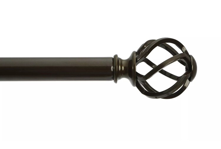 VOREFF Twisted Cage Decorative Coffee Brown Finials. Set Of 2. Never Used