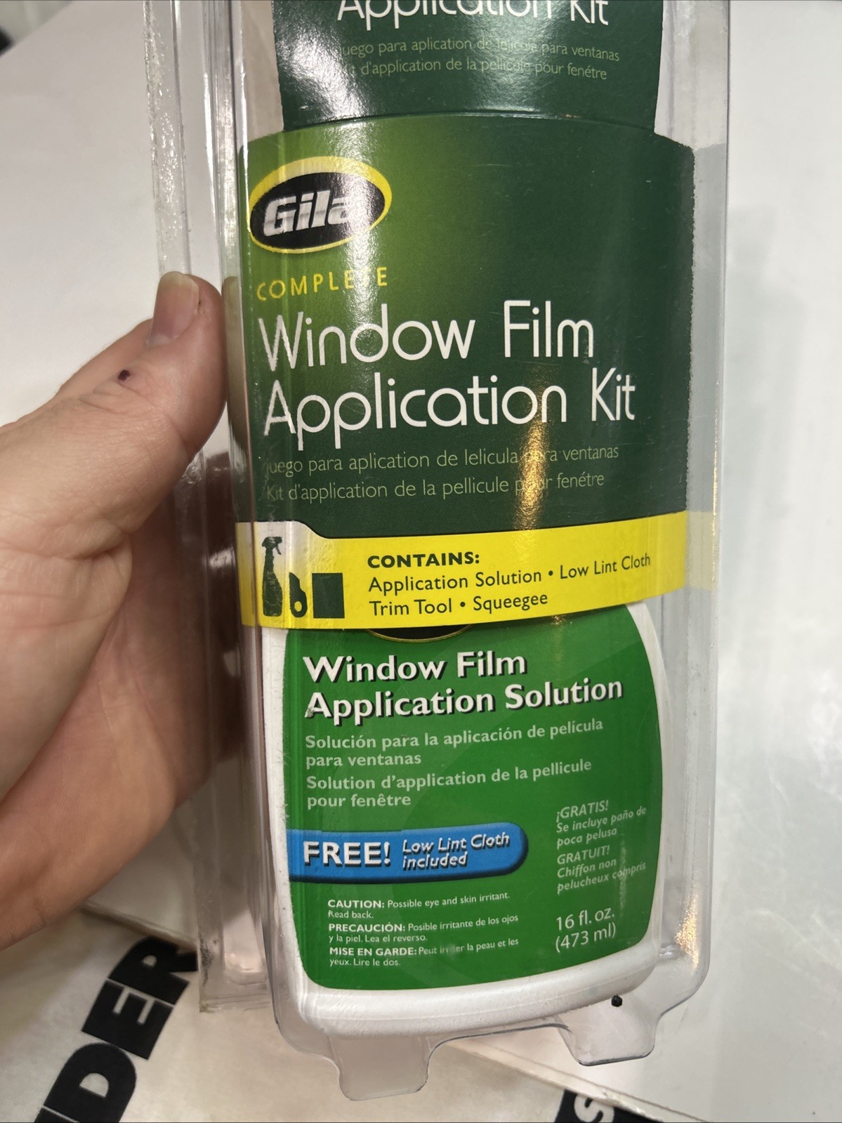 Gila Complete Window Film Application Kit Solution Trim Tool & Squeege