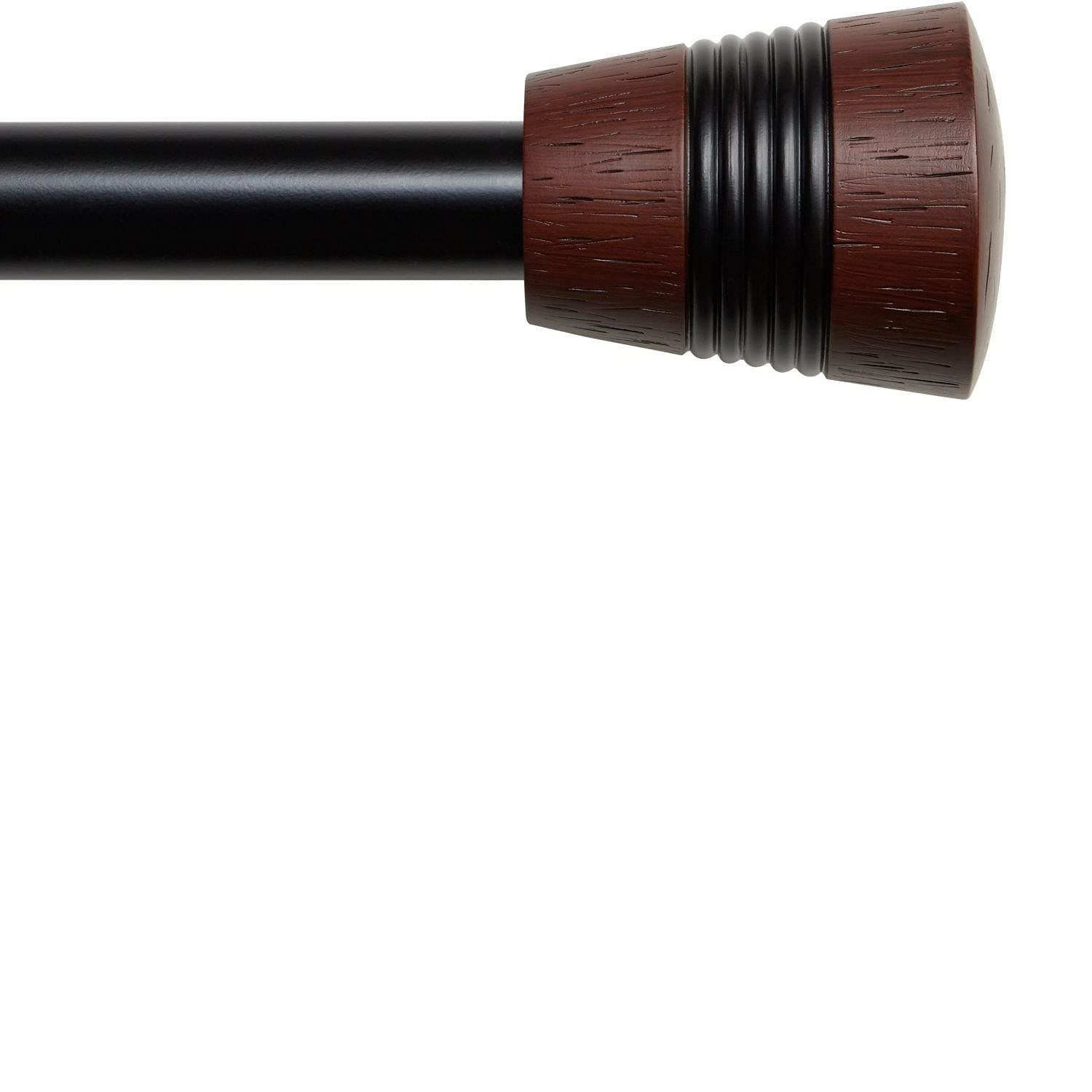 Curtain Rods for Windows 1 inch Steel Single Curtain Rod with Finials 60″X 120″