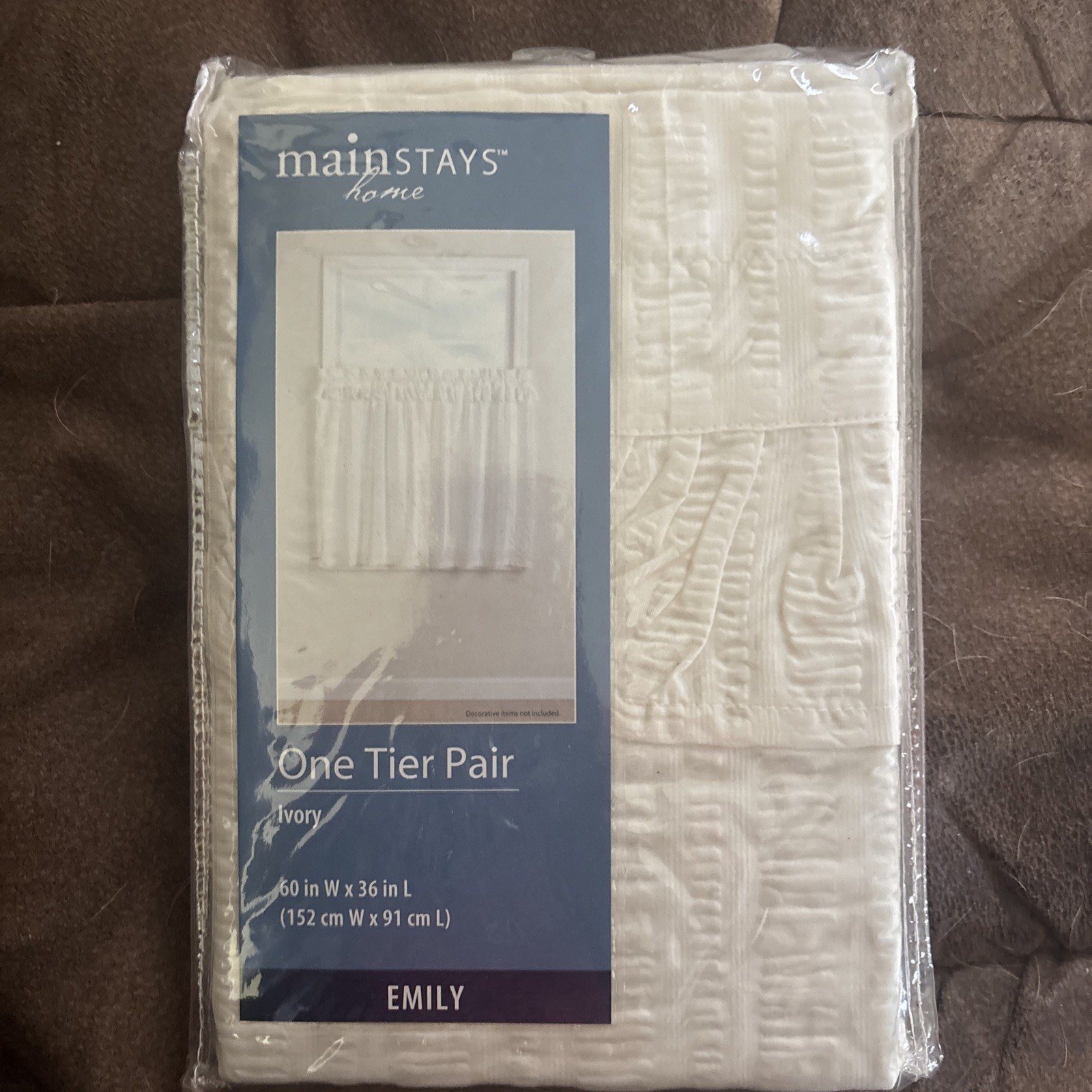 MAINSTAYS HOME Emily Tier Pair Ivory [60″ W × 36’]
