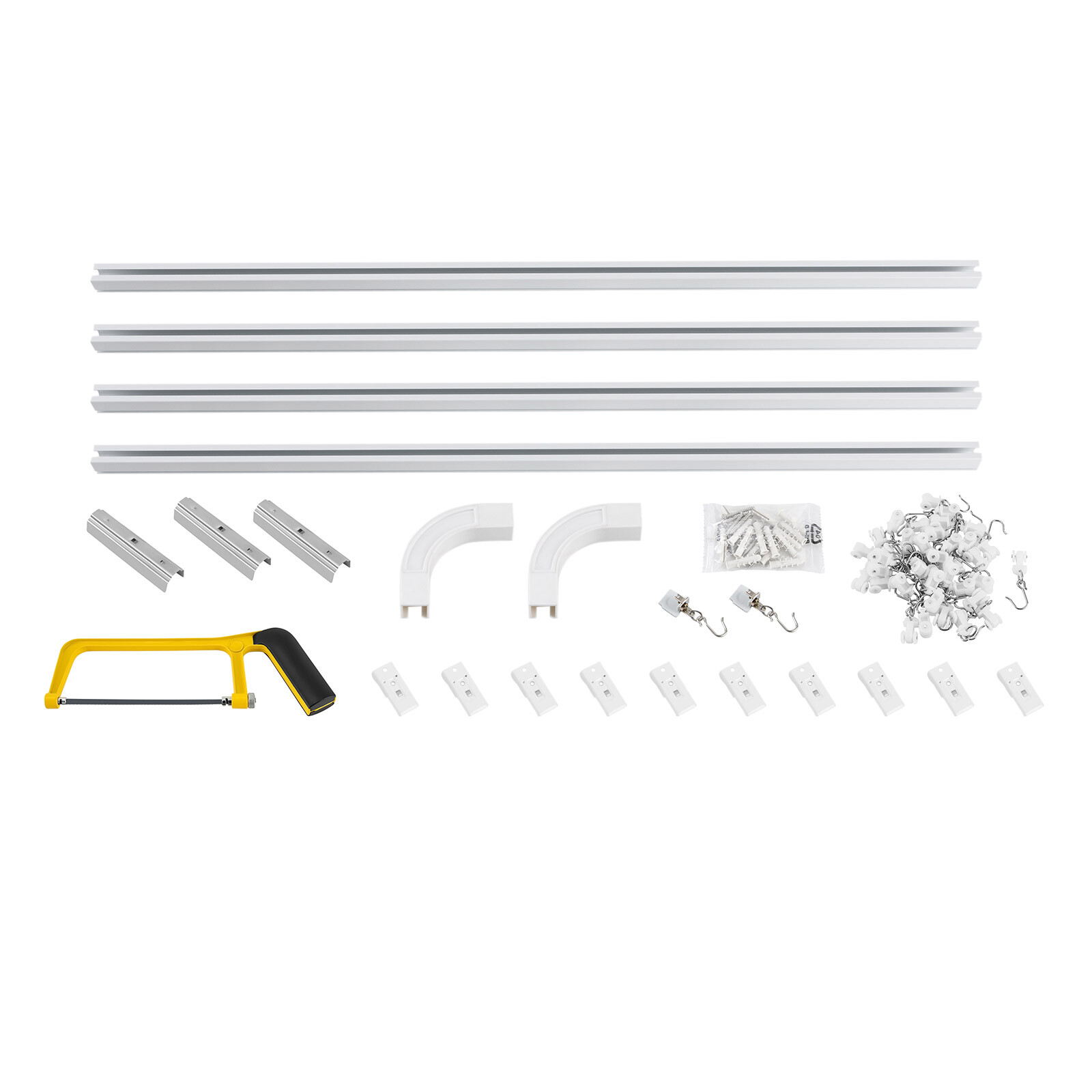 Heavy Duty Curtain Track Rail Set Ceiling or Wall Mounting Room Divider 9-12ft