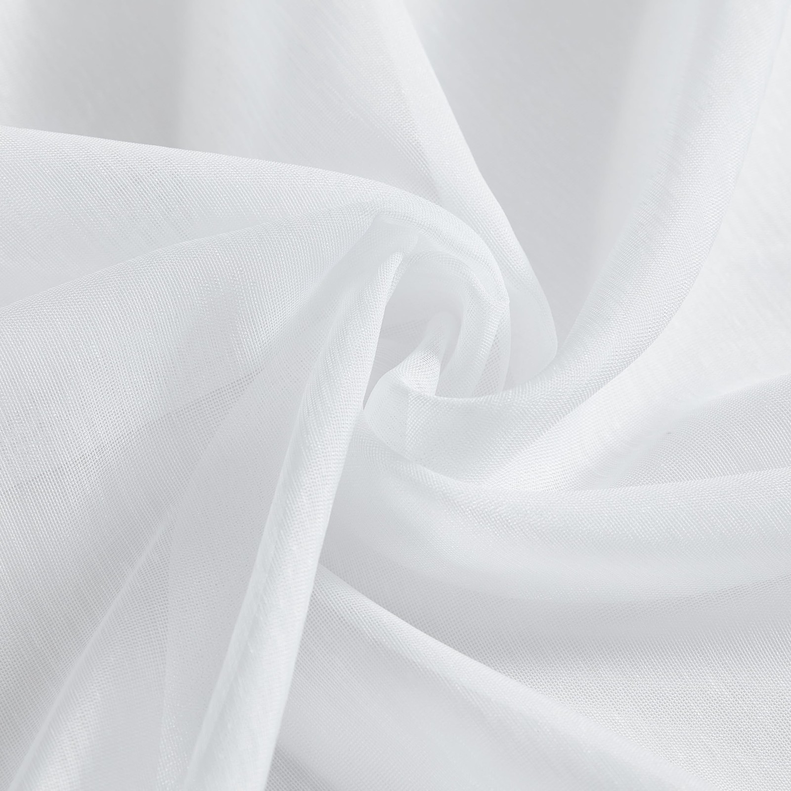 2 Piece Semi Sheer Voile Light Filtering Window Curtain Grommet Panels for Be…