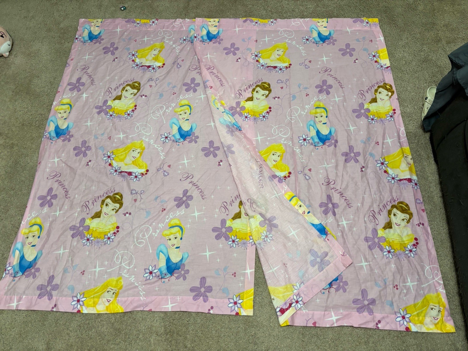 Vintage 90s/Y2k Disney Princess Curtain Set of 2 Panels