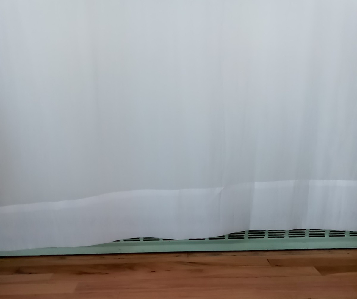 4 White Plain Sheer Curtains Rod Pockets 18