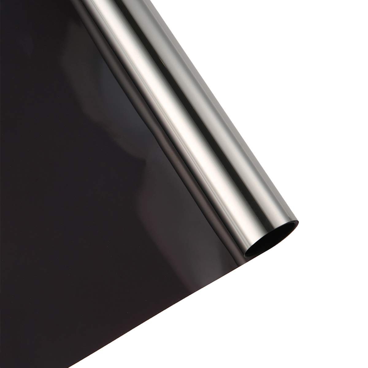 One Way Mirror Reflective Window Privacy Film 24Inch x 10Feet, Black Silver